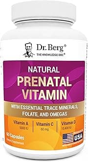 - Dr. Berg Natural Prenatal Vitamins for Women (Pregnant & Nursing) - Prenatal Vitamins with Folate, Vitamins, Minerals, Omegas, &11 Powerful Superfoods - Womens Prenatal Multivitamin - 60 Capsules