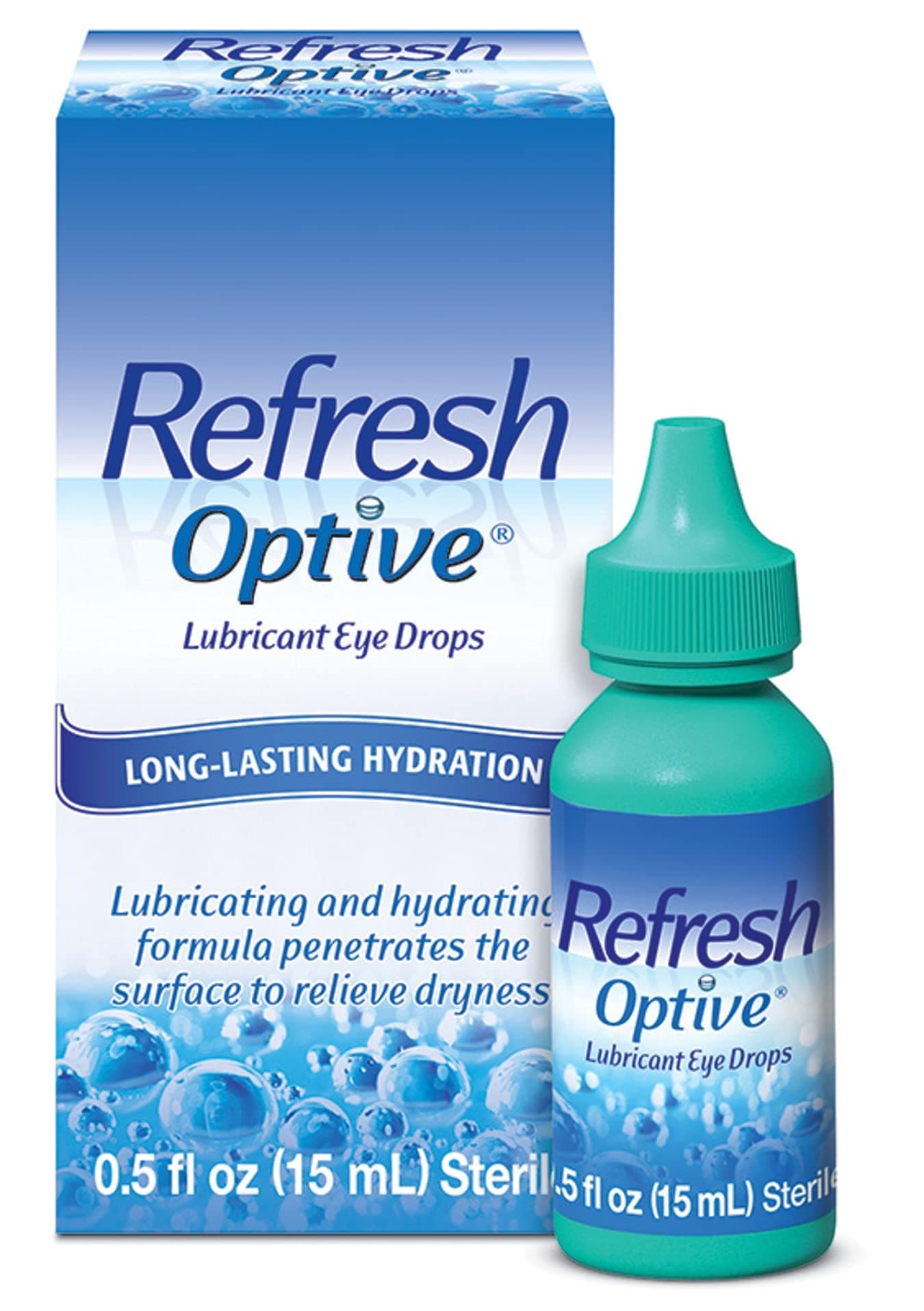 Refresh Optive Lubricant Eye Drops, 0.5 fl oz (15mL) Sterile