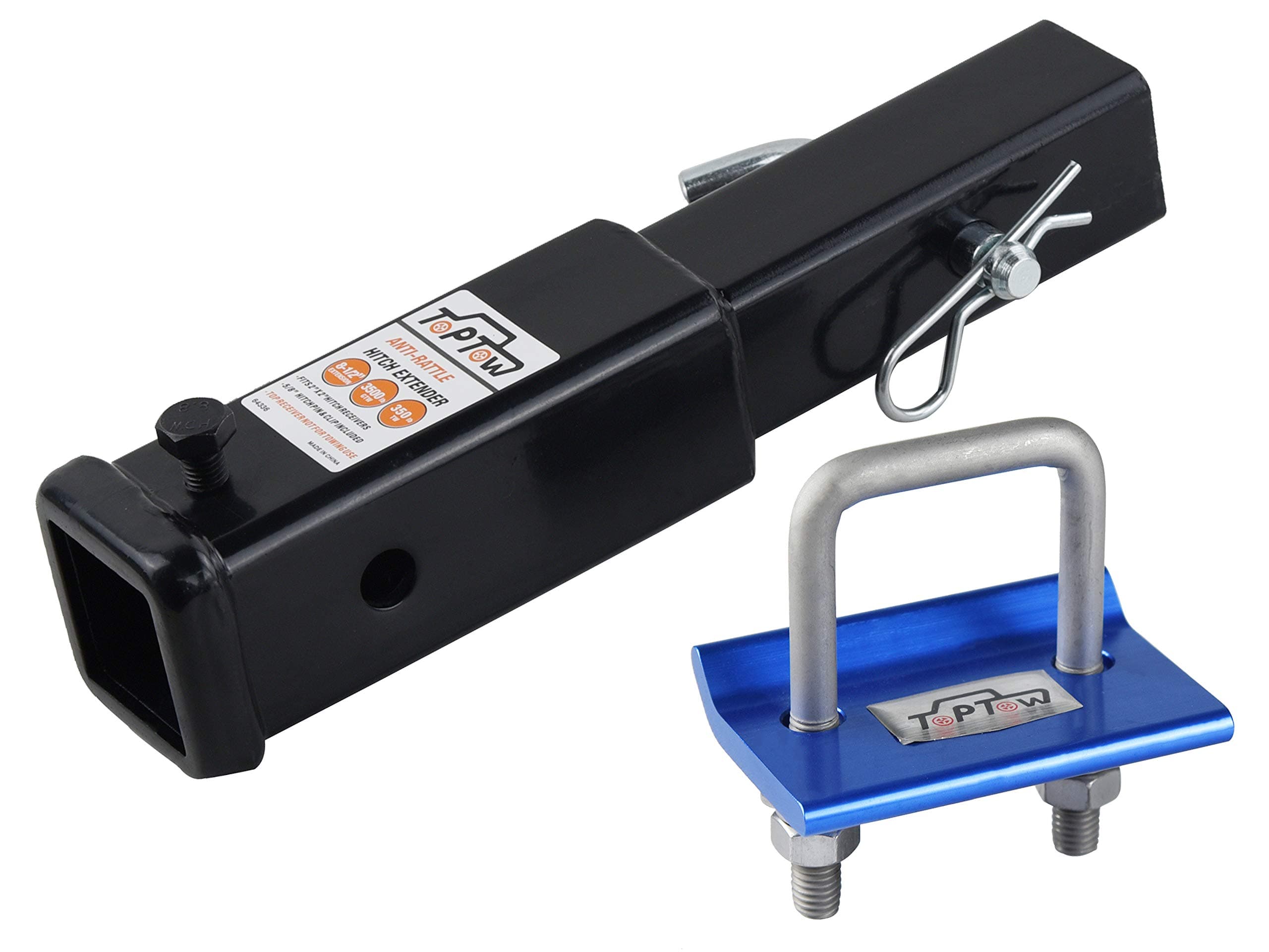 Hitch extender with hitch tightener