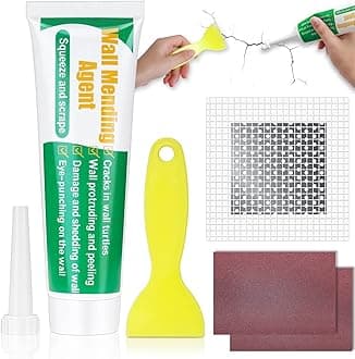 Drywall Repair Kit, Ranekie Drywall Hole Patch Kit Spackle Putty Wall Repair Large Hole Patch Kit, Wall Mending Agent with Scraper Easy to Fill The Holes for Home Wall, Plaster Dent Repair