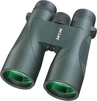 12x50 Bird Watching Binoculars for Adults - High Powered Binoculars with Clear Image - Easy Focus HD Binocular for Cruise Ship Hunting Travel Concert Stargazing Birthday Gift for Men Green
