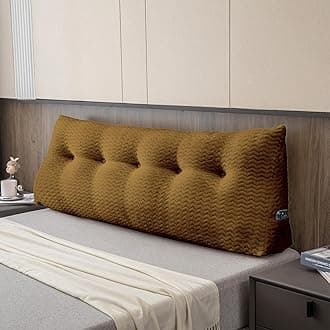 Large Bolster Triangular Headboard Wedge Backrest Positioning Support Bed Rest Reading Pillows Headboard Wedge Pillows for Day Bed with Removable Cover