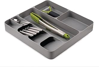 85127 DrawerStore Organizer Tray, Utensil and Gadgets, Gray, 15.6 x 15.1 x 2.1 Inches (Pack of 1)