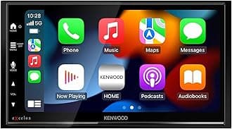 KENWOOD DMX809S eXcelon 6.95-Inch Capacitive Touch Screen, Car Stereo, Wireless and Wired CarPlay and Android Auto, Bluetooth, AM/FM HD Radio, MP3 Player, USB Port, Double DIN, 13-Band EQ, SiriusXM