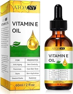 Vitamin E Oil 2 Fl Oz - Vitamin E Oil for Skin, Face, Hair, Body - Natural Antioxidant for Dryness, Wrinkles, Scars & Stretch Marks, Moisturizing and Firming Skin