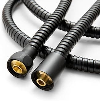 OFFO Shower Hose, 120 in Bidet Hose High Pressure Explosion Proof for Bidet Sprayer Stainless Steel Electroplating with Woven Inner Tube, Matte Black