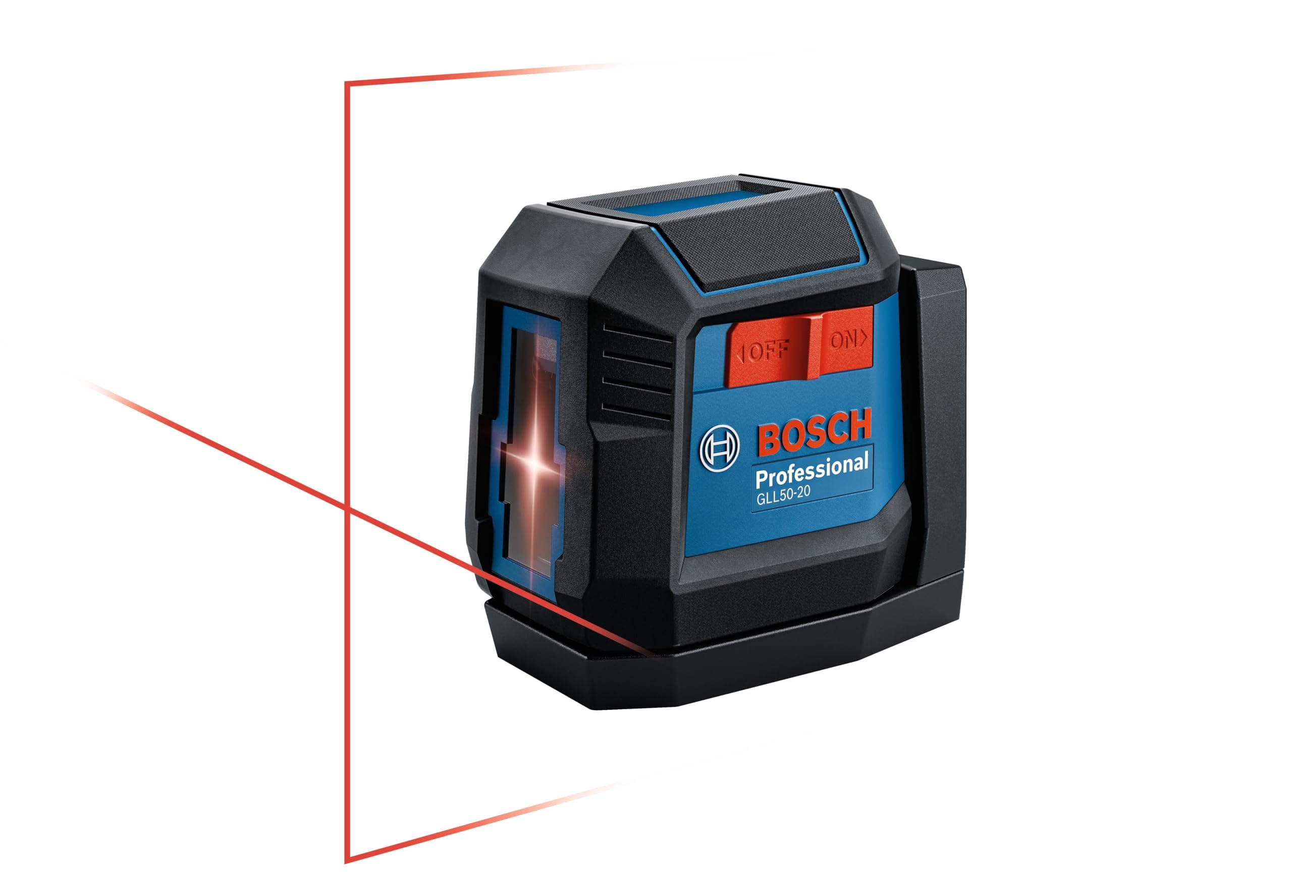GLL50-20 50 Ft Self-Leveling Cross-Line Laser, Includes Integrated Magnetic Mount & 2 AA Batteries