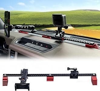 for Bronco Phone Holder Mount with Longer Picatinny Rail,Phone Dash Mount with Locking Action Camera, Adjustable Phone Holder for Ford Bronco 2021 2022 2023 2024 2/4 Door