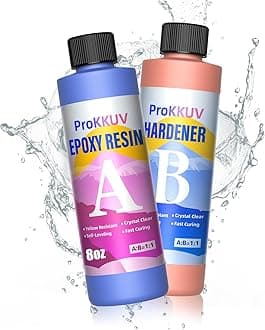 Epoxy Resin Kit, 16OZ Kit Crystal Clear Epoxy, Bubble Free, No Yellowing, UV Resistant, Food Safe, Easy Mix 1:1 for DIY Crafts Resin Jewelry Making(8OZ x 2)