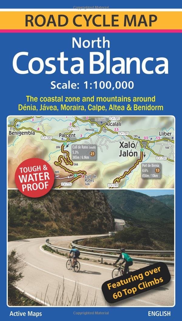 North Costa Blanca: Road Cycle Map