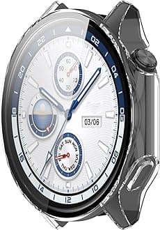 Screen Protector Compatible with OnePlus Watch 2 Case Smartwatch Accessories Scratched Resistant Full Protective Case Screen Protectors Intended for OnePlus Watch 2 (Clear)