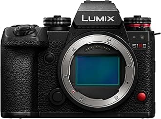 Panasonic LUMIX S1RII Professional Mirrorless Camera, 44.3MP Full-Frame Digital Photography Camera, 8K Video, Phase Hybrid AF, 8.0-Stop Stabilisation, 177MP High-Res Mode, OLED EVF - Body Only