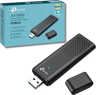 TP-Link Archer TX20U WiFi Dongle, AX1800 Wireless Wi-Fi 6 USB wifi Adapter for PC/Laptop, Dual Band USB 3.0 SuperSpeed Wi-Fi dongle, MU-MIMO, Lower Latency, Highly Secure WPA3, Supports Windows 10/11