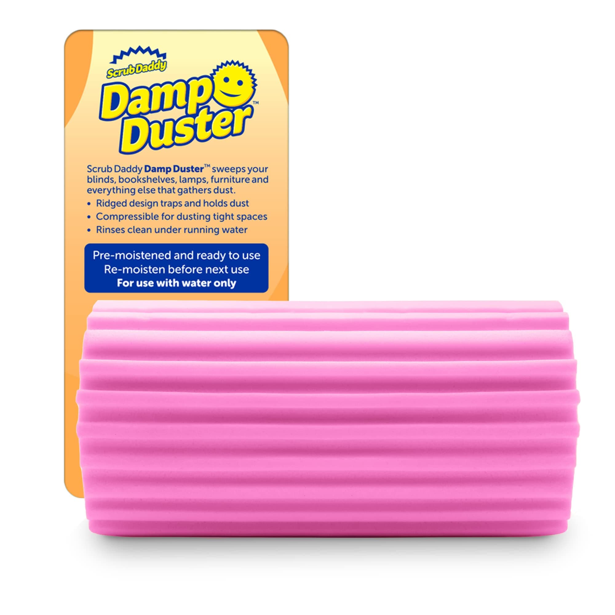 Damp Duster, Magical Dust Cleaning Sponge, Dusters for Cleaning, Venetian & Wooden Blinds Cleaner, Vents, Radiator, Skirting Boards, Mirrors, Dust Brush Tools, Home Gadgets, Light Pink