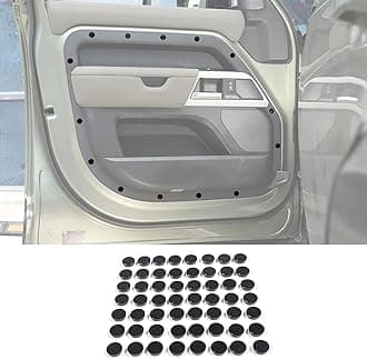 Screw Decorative Cover for 2020-2023 Land Rover Defender 110 Accessories, 56 PCS Aluminum Alloy Car Screw Protection Cover Trim (Defender 110 - for 4 Side Doors) (Black)