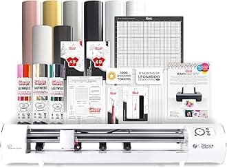 Siser Romeo Pioneer Bundle - 24" Professional Cutting Machine for Vinyl, Paper, and More – WiFi Compatible with Windows & Mac - Includes Leonardo Design Studio Software, Roll Holder Accessory