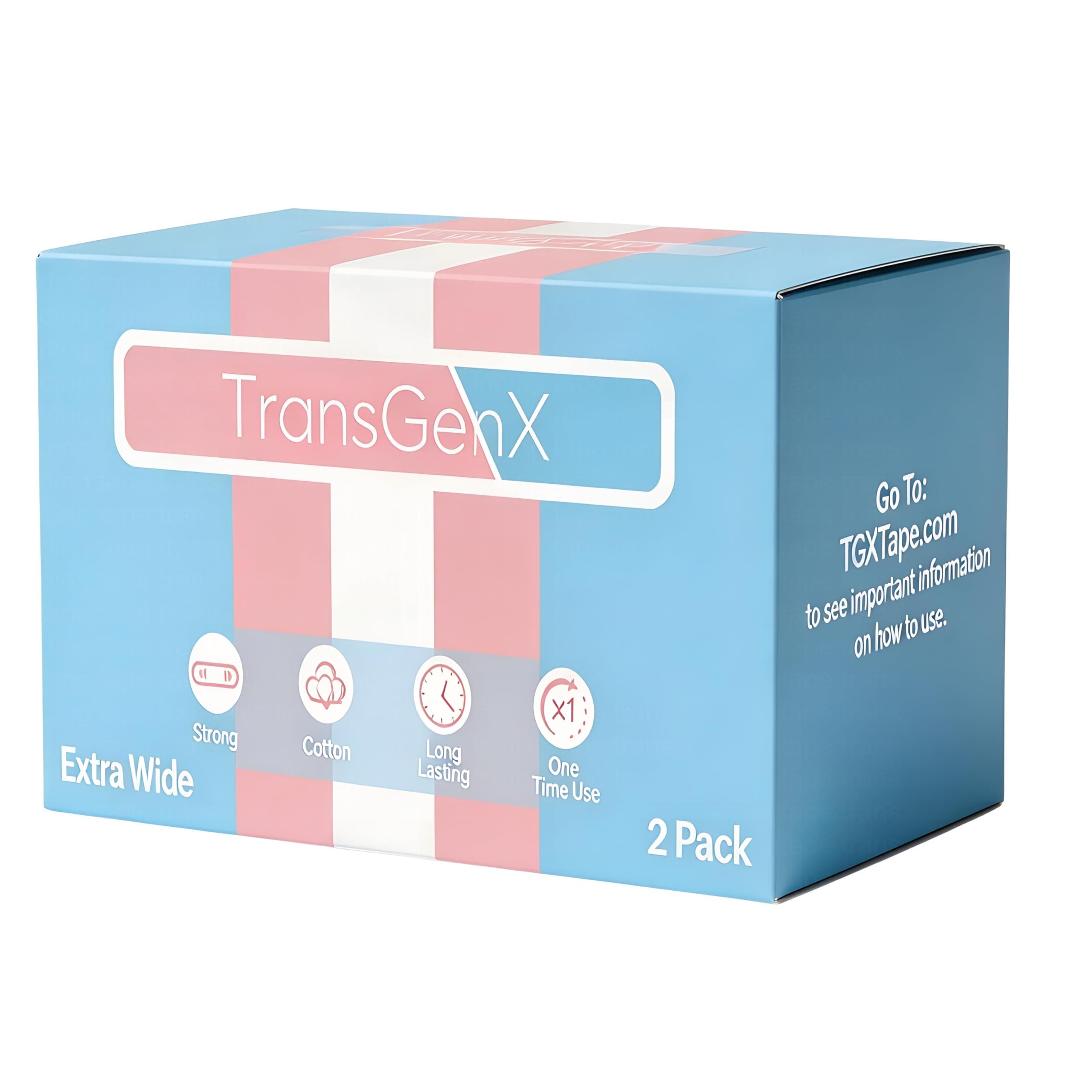 TransGenX 2 Pack 10.5 cm Wide Trans Chest Strap - The Best Trans Binding Tape