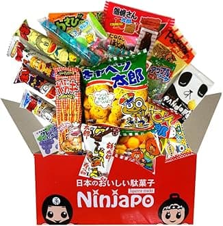 Japanese Snacks Assortment 22pcs "NINJA SNACK" Excellent Variety and Delicious Selection of Japanese Dagashi Ninjapo™ Japan