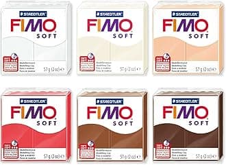 Soft Polymer Oven Modelling Clay - 57g - Set of 6 Colours - Warm Neutral Tones