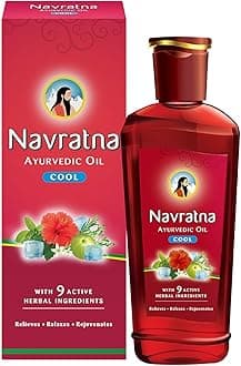 Navratna Ayurvedic Cool Oil | Unique combination of 9 Ayurvedic Herbs | Relieves Headache, Body ache, Tiredness, Sleeplessness & Tension| Improves Scalp Health | Relaxing & Rejuvenating cooling effect | 600ml