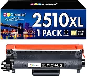 TN2510XL TN2510 Toner Cartridge Compatible with Brother TN-2510XL, High Yield for Brother DCP-L2627DWE L2660DW; MFC-L2860DWE L2800DW L2860DW L2827DWXL L2827DW L2827DWE Printer, 1 x Black