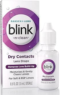 N-Clean Contact Lens Drop, Rewetting Drops for Soft & RGP Contact Lenses, Instantly Moisturizes, Removes Lens Build-Up, Cleans Lenses and Hydrates Eyes During Wear, 0.5 Fl Oz