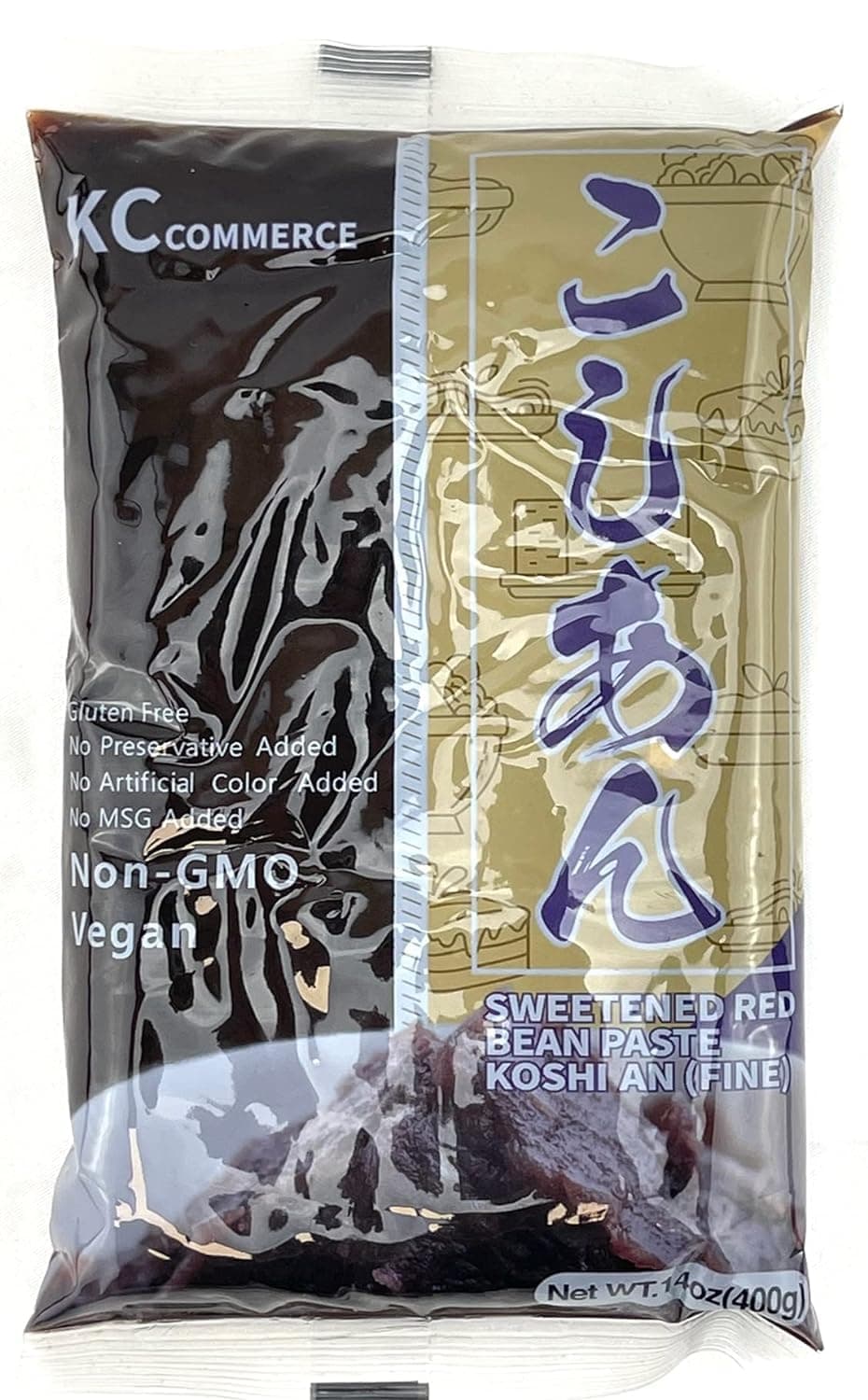 Red Bean Paste 14.11oz – Sweet Azuki Bean Paste (Smooth & Chunky) | VEGAN & GLUTEN-FREE, NO PRESERVATIVE, NO-MSG, NON-GMO, Ready-to-Use Filling for Mochi, Mooncakes, Buns & Desserts