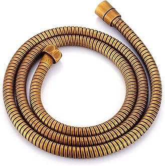 1.5m Stainless Steel Antique Brass Shower Hose Replacement Hand Spray Pipe (Bronze 1.5m)