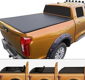 5.5ft Tonneau Cover Roll Up Compatible with 2009-2024 F150 Truck Bed Covers Black Style