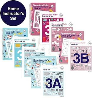 Dimensions Math Grade 3 Set with Home Instructor's Guides | Singapore Math Inc. [Paperback] [Paperback] Singapore Math Inc. [Paperback] Singapore Math Inc.