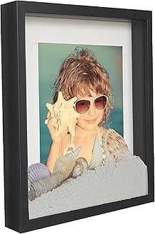 BD ART 3D Box 21 x 30 cm Picture Frame Black Square Fill Deeper for Objects Souvenirs 3cm Wall Hanging Desk