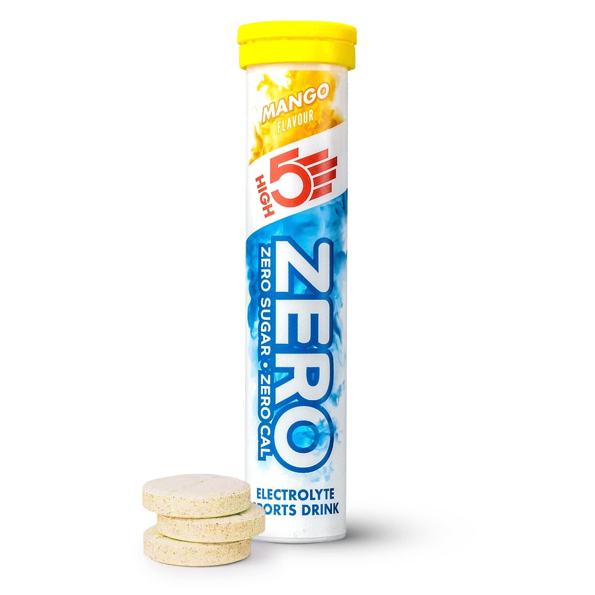 HIGH5 ZERO Electrolyte Tablet - Hydration Tablets Enhanced with Vitamin C - 0 Calories & Sugar Free - Boost Hydration, Performance & Wellness - Mango, 20 Tablets (20x, Pack of 1)