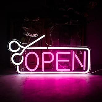 Open Neon Signs for Wall Decor, Open Signs for Business, Neon Open Sign with USB Powered for Bar,Salon,Store,Hotel,Shop,Club,Coffee