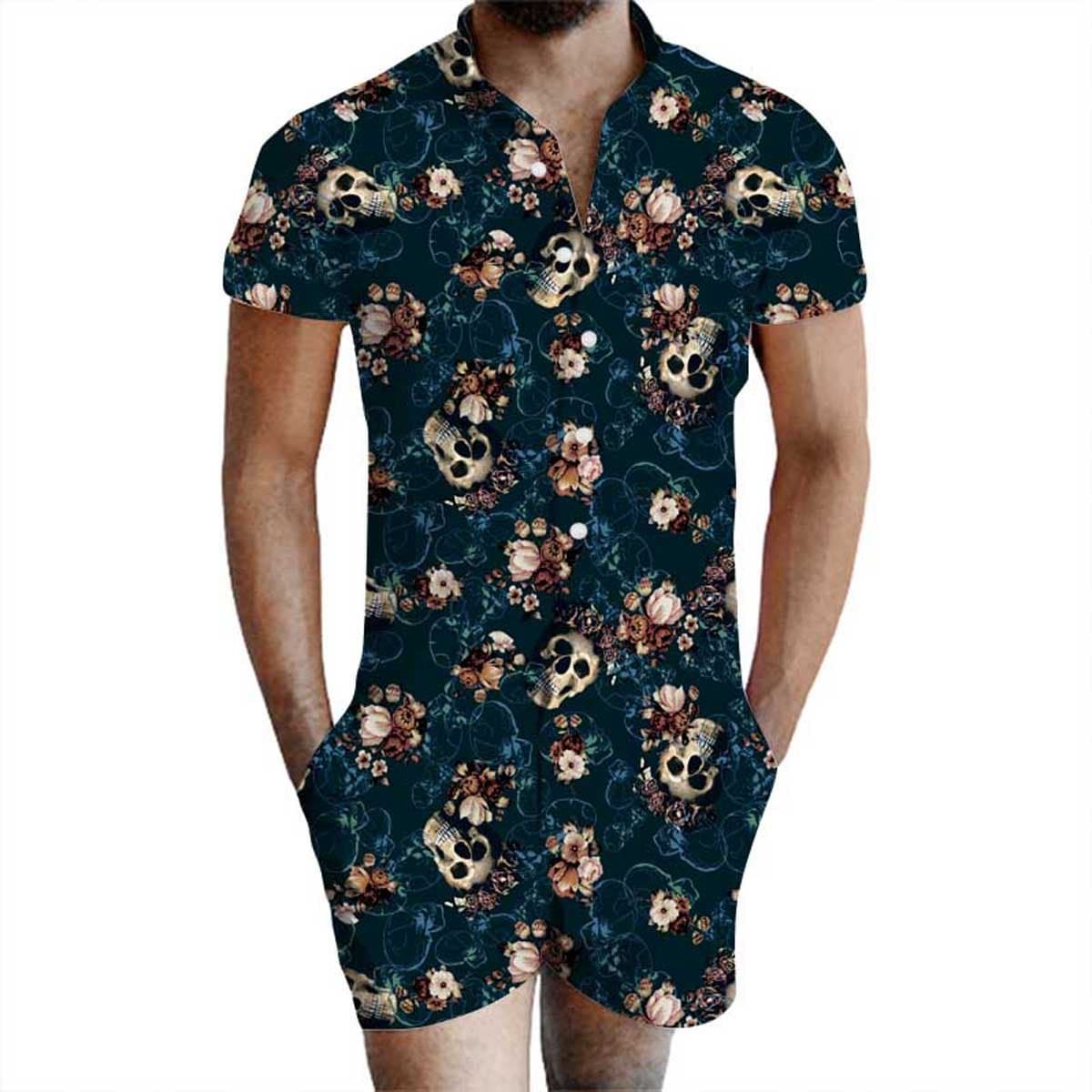 Flower Skull Romper