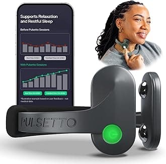 Pulsetto Vagus Nerve Stimulator for Better Sleep & Stress Relief - Patented Neuro Sleep Aid Device - Personalized Relaxation Wearable for Burnout, Recovery, Rejuvenation and Long-Term Wellness