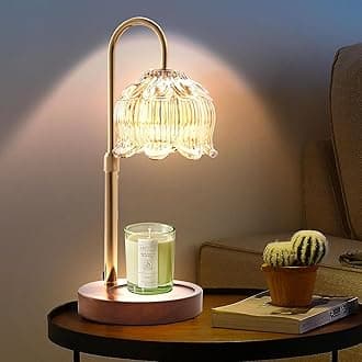 Fragrance Candle Warmer Lamp with 2 Bulbs Electric Candle Warmer with Timer & Dimmer for Home Decor