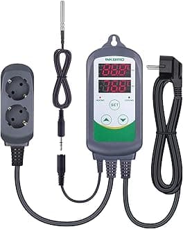 Inkbird Temperature Controller Digital Thermostat Controller with 1.97 Inches Replacement NTC Probe for Heating and Cooling EU Plug 220V