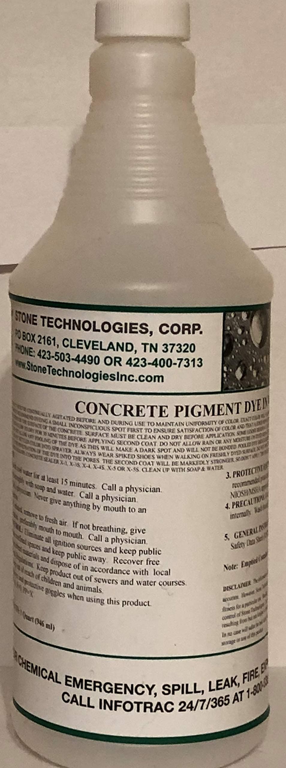 Water Based Odorless Concrete Dye (1 Quart). Choose 1 of 20 Vibrant Colors
