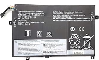 E470 01AV411 Laptop Battery for Compatible Lenovo ThinkPad 5 Part No. 01AV412, 01AV413, SB10K97568, SB10K97569, SB10K97570 Black Laptop Battery