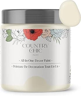 Country Chic Paint Chalk Style - for Furniture, Home Decor, Crafts - Eco-Friendly - All-in-One - No Wax Needed (Vanilla Frosting [Off White], Pint (16 oz))