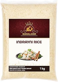 Mahalaxmi " Indrayani Rice - Premium Aromatic Rice, 1 Kg | Naturally Fragrant, Ideal For Everyday Cooking | Product of India"
