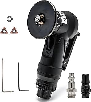 Mini Chamfer Tool 45 Degree Handheld Metal Deburring Trimming Chamfer Machine Pneumatic Chamfer Machine Light Linear Air Chamfer Tool Arc Edge Bell with Precision Blade Insert