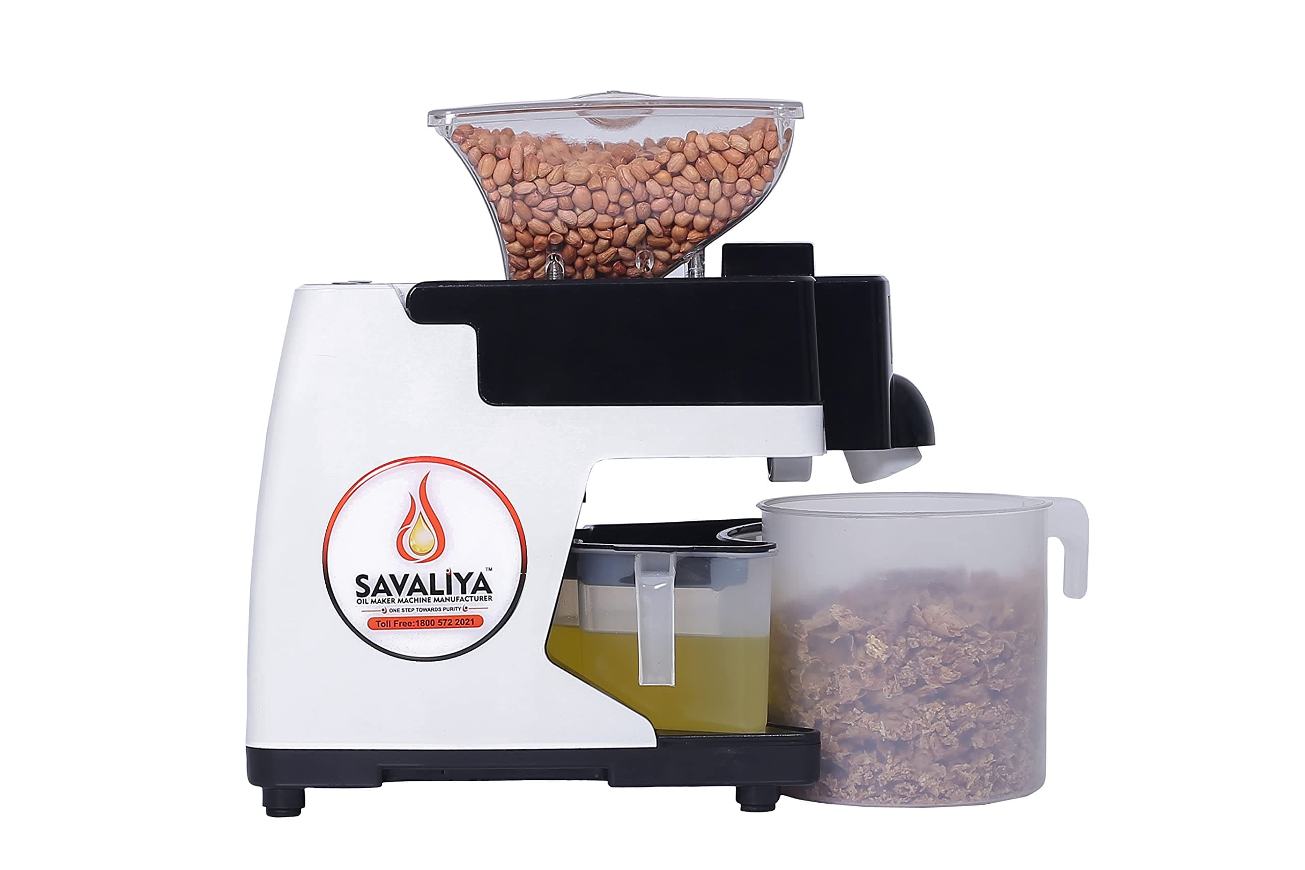 Savaliya Industries Si-801 Automatic Cold Press Extractor Machine,Pure & Fresh Healthy Oil Maker/Press Machine For Home Use, 400 Watts, White - Stainless Steel