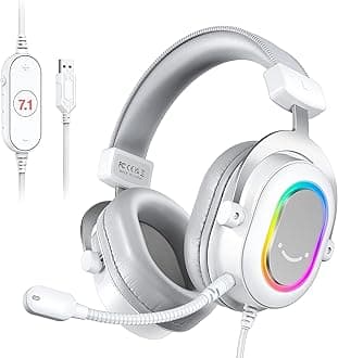 USB RGB Gaming Headset with 7.1 Surround Sound for PC/Laptop/PS4