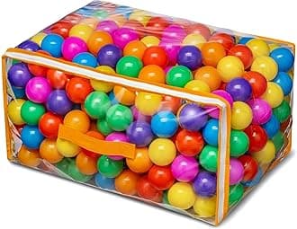 Vanland Ball Pit Balls for Baby and Toddler Phthalate Free BPA Free Crush Proof Plastic - Multicolored Pit Balls in Reusable Play Toys for Kids with Storage Bag