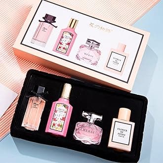 4 Pcs Perfume For Women, Eau de Parfum Gifts For Women, Luxury Perfume Gift Set for Women, Long-Lasting Fragrance Ladies Perfume Set for Her Birthday, Floral Perfumes Gift for Wife, Girlfriend, Dating