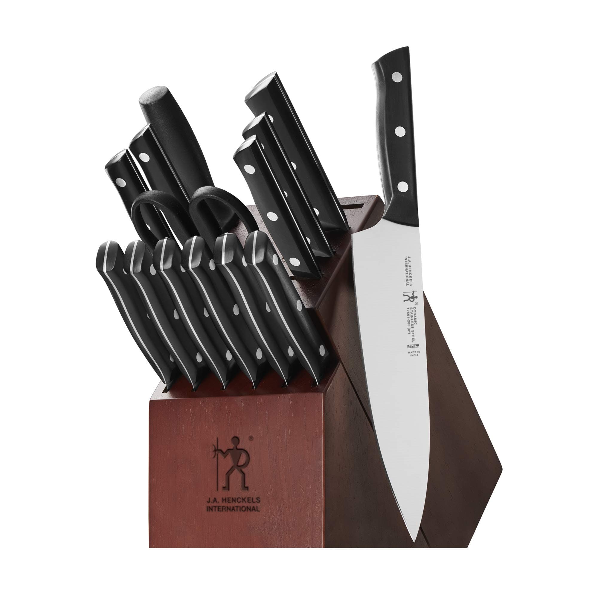 HENCKELS Dynamic Razor-Sharp 15-Piece Knife Set, Chef, Bread, Steak, German Engineered Informed by 100+ Years of Mastery