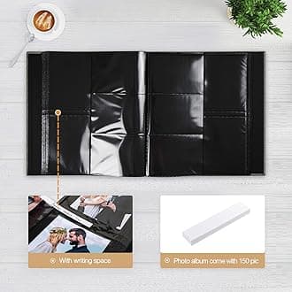 potricher Linen Hardcover Photo Album 4x6 600 Photos Large Capacity for Family Wedding Anniversary Baby Vacation (Yellow, 600 Pockets)