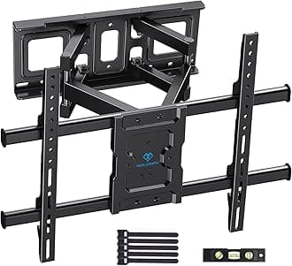 PERLESMITH TV Wall Bracket, TV Bracket for 37-85 Inch TVs up to 60kg, Swivel Tilt Extend TV Wall Mount, 65 inch TV Wall Bracket max. VESA 600x400mm