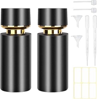 2pcs 50ml Glass Spray Bottle for Perfume,Refillable Travel Perfume Atomizer Bottles,Black Portable Cologne Atomizer Empty Bottle.(Black)